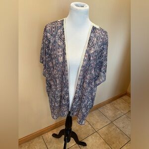 Maurices Open Front Cardigan with Lace Back Women's Size S/M